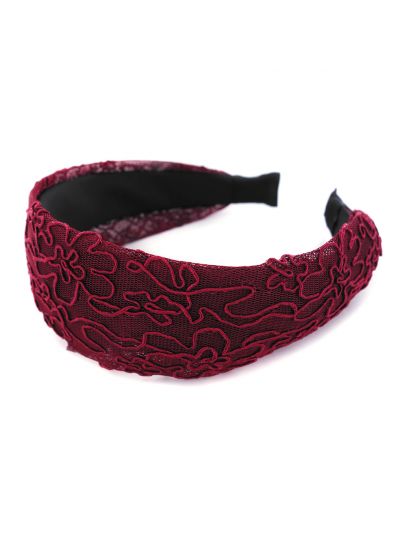 Vintage Stoff Haarreif in Rot